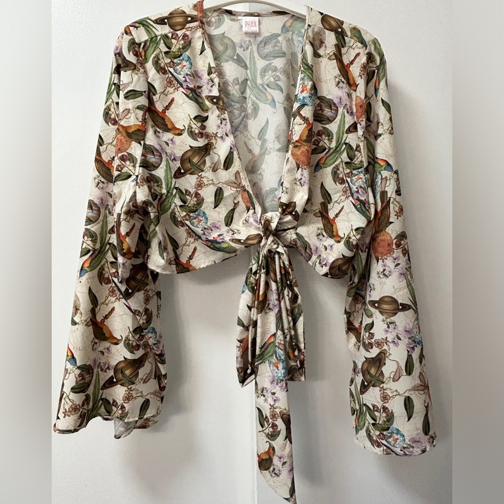 Phax Swimwear Tie Front Crop Top/ Coverup